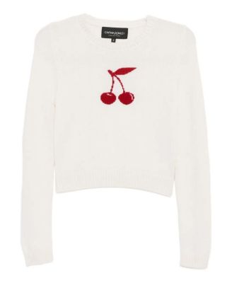  Intarsia Cropped Sweater