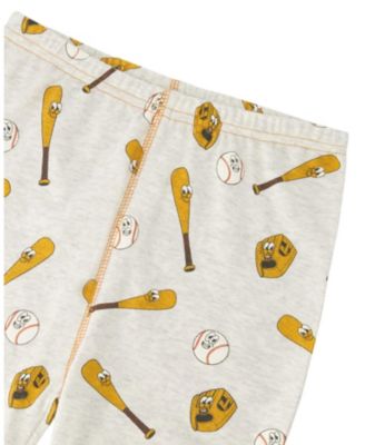  Boys' Organic Cotton Baseball Print Two-Piece Pyjama Set - Baby