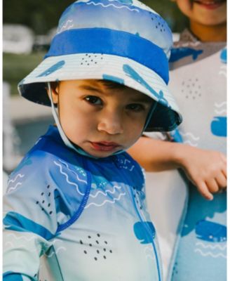 Boys' One-Piece Long Sleeve Whale Print Rashguard - Baby