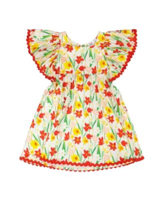  Girls' Short Sleeve Viscose Daffodil Dress - Little Kid