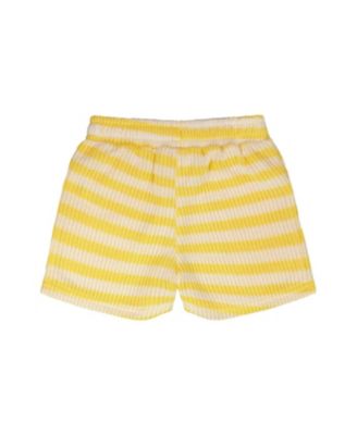 Girls' Elastic Waist Scoop Pockets Striped Shorts - Little Kid