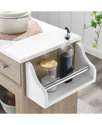 Culinary Kitchen Cart with Spice Rack