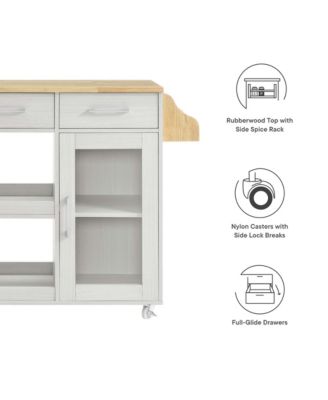 Culinary Kitchen Cart with Spice Rack