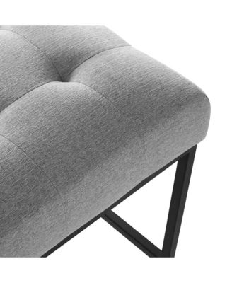 Privy Stainless Steel Upholstered Fabric Counter Stool