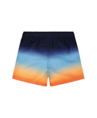 Boys' Above the Knee Elastic Waist Gradient Swim Trunks - Little Kid, Big Kid