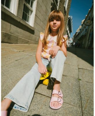 Girls' Wide Leg Embroidery Denim Jeans - Big Kid