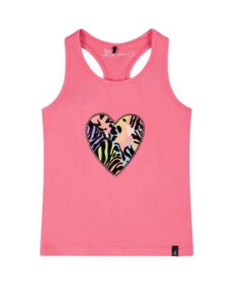  Girls' Organic Cotton Jersey Screen Animal Sleeveless Tank Top - Big Kid