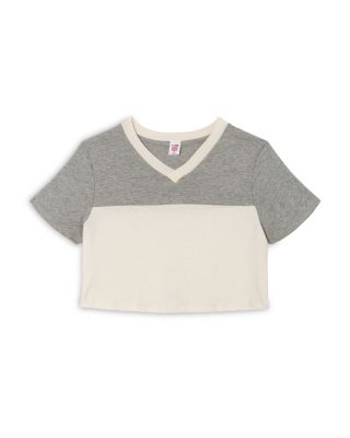 V Neck Contrast Jersey Tee