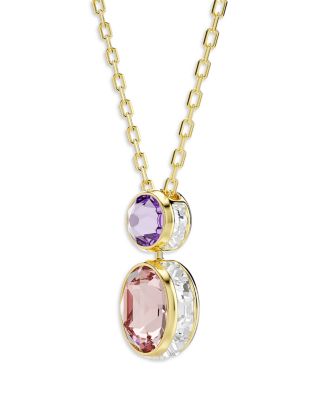 Chroma Crystal Reversible Pendant Necklace, 14.87-17.75"