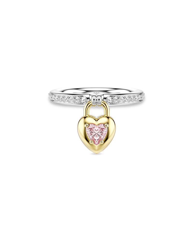 Swarovski Idyllia Crystal & Cubic Zirconia Heart Charm Motif Ring