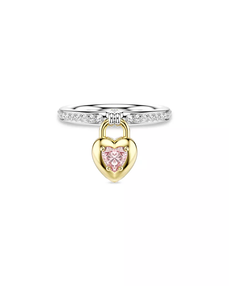 Swarovski Idyllia Crystal & Cubic Zirconia Heart Charm Motif Ring
