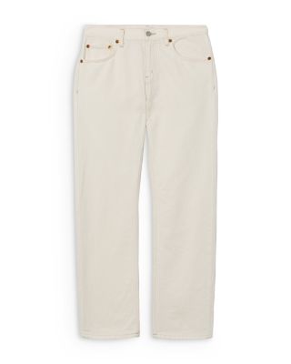 Mid Rise Blondie Straight Crop Jeans in Crema