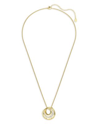 Hyperbola Crystal & Cubic Zirconia Spiral Pendant Necklace, 19.75-22.5"