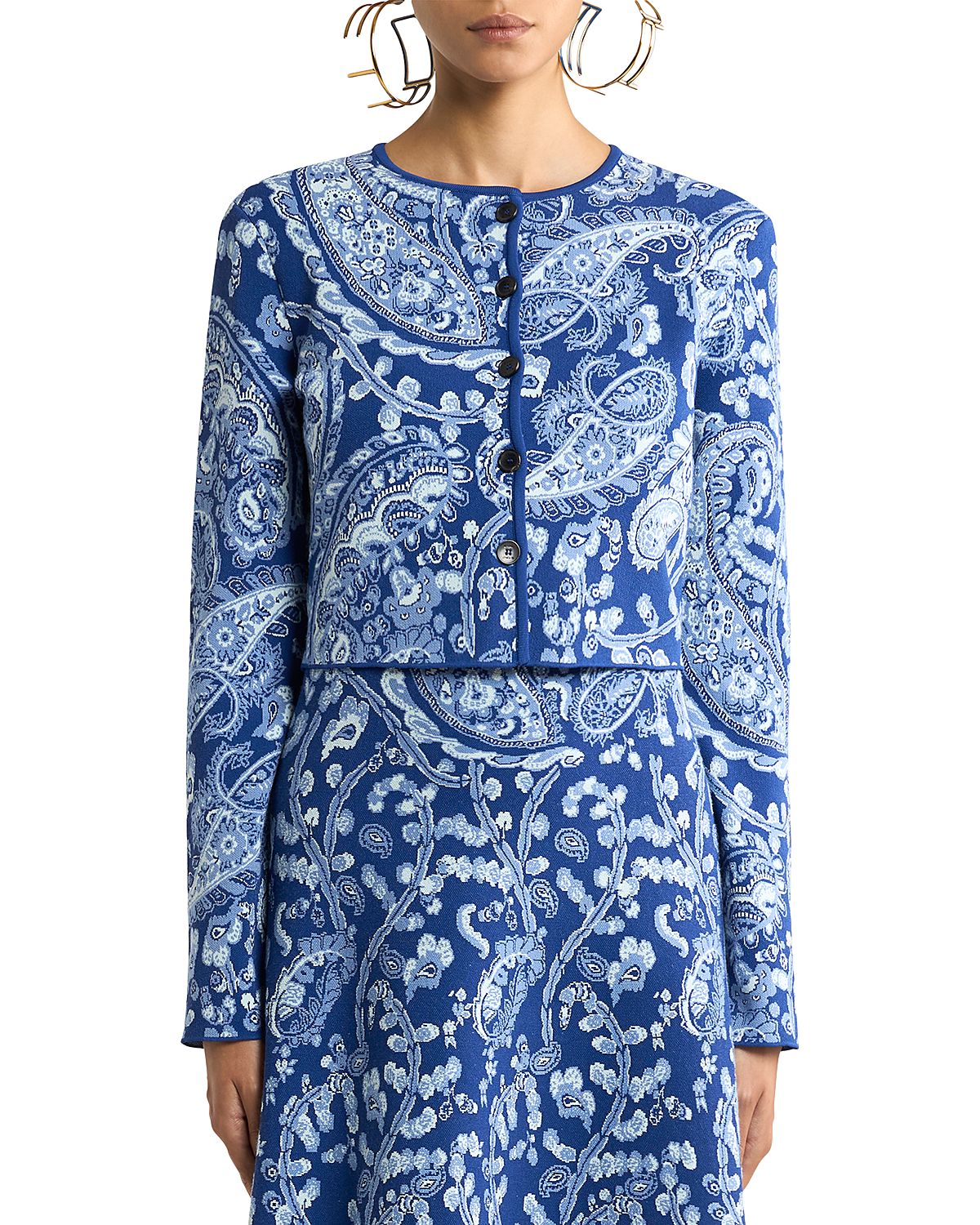 Etro Cropped Cardigan Sweater