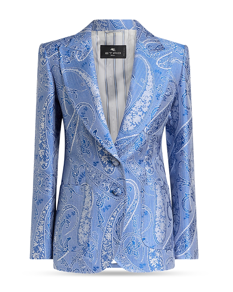 Etro Fitted Jacket with Peak Lapel · 40 IT/4 US