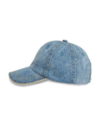 Denim Blanket Stitch Cap