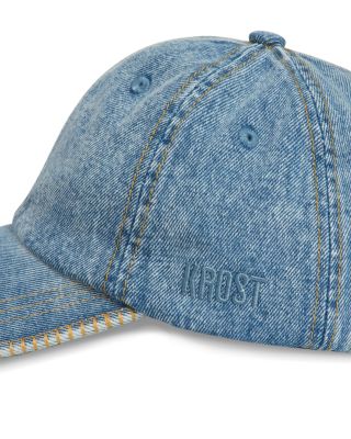 Denim Blanket Stitch Cap