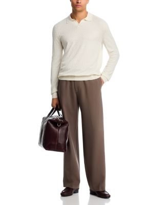 Silk Long Sleeve Sweater Polo