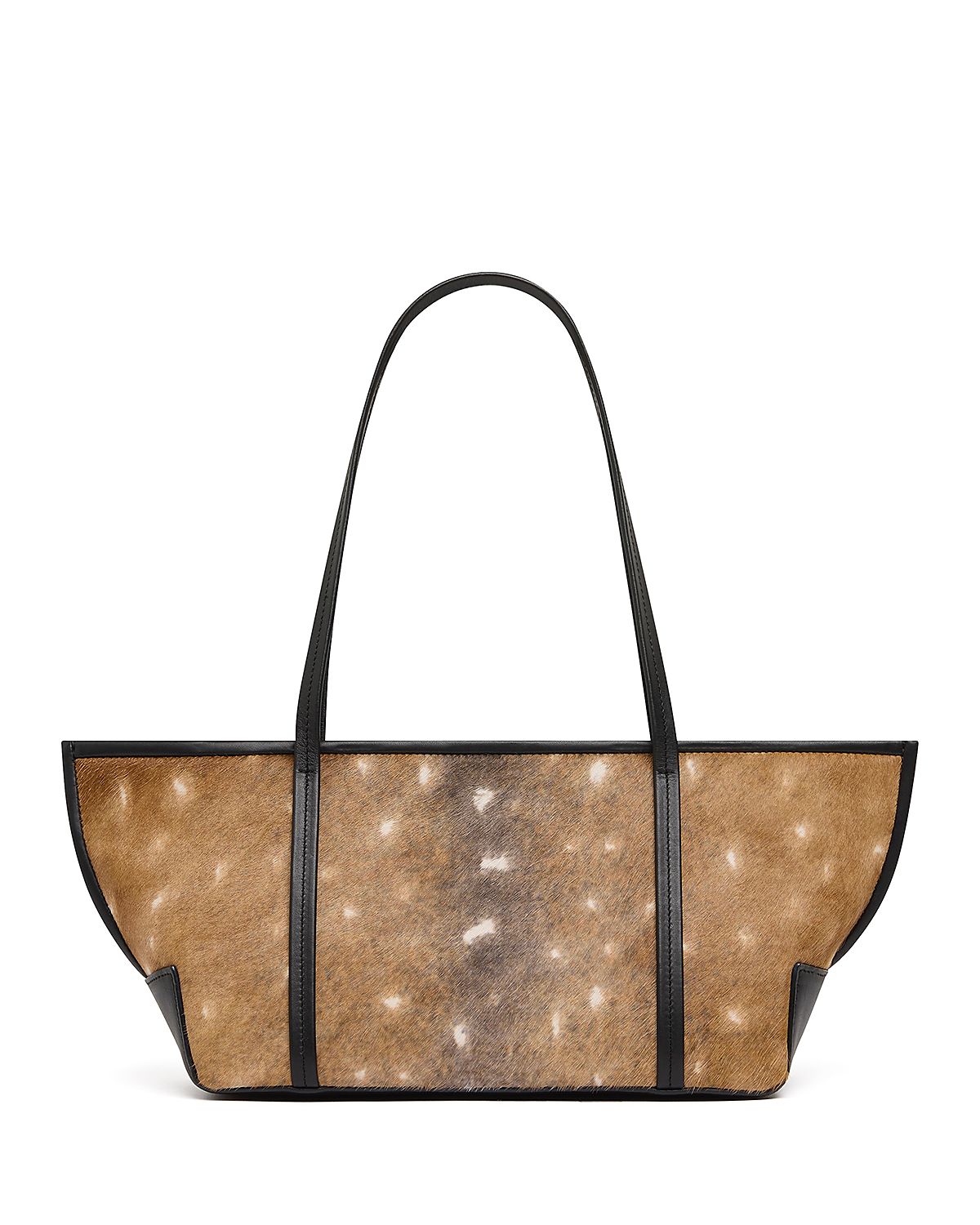 St. Agni Bateau Slim Fawn Print Calf Hair Tote