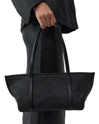 Bateau Slim Woven Leather Tote