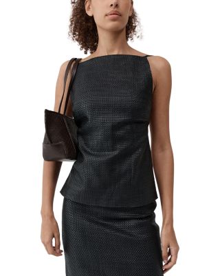 Bateau Slim Woven Leather Tote