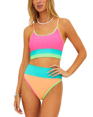 Eva Color Blocked Bikini Top