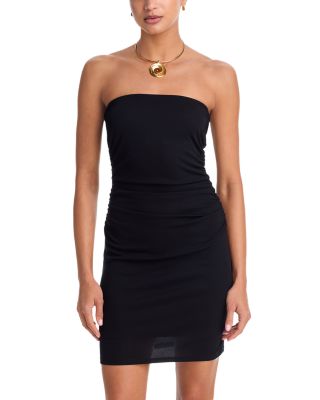Mesh Strapless Mini Dress - Exclusive