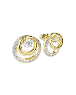 Hyperbola Crystal Circular Stud Earrings