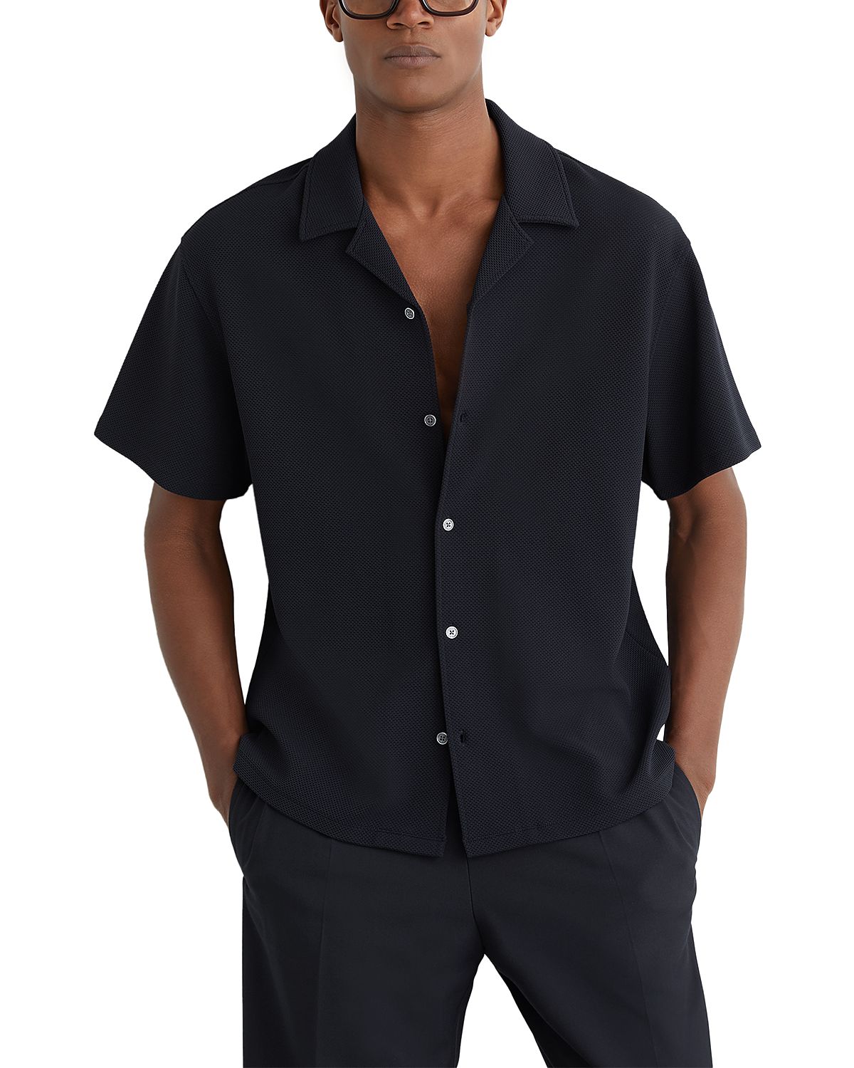 Reiss Textured Cuban Shirt