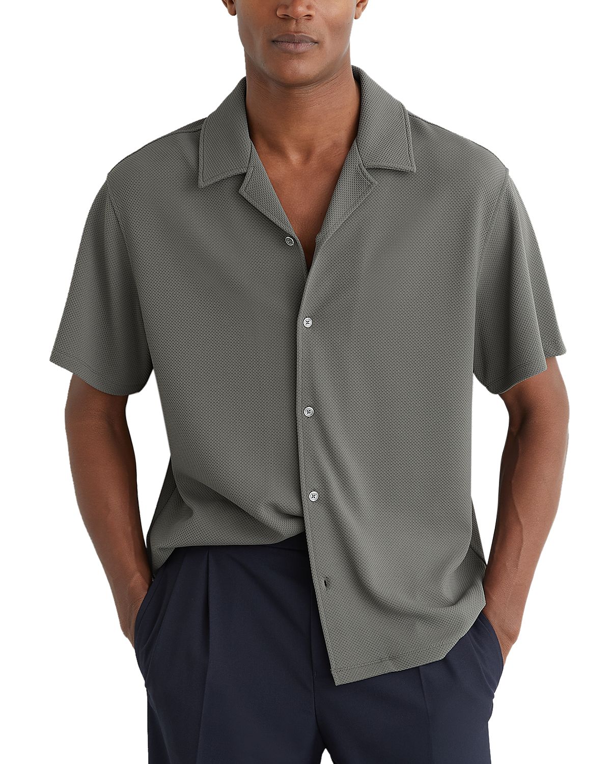 Reiss Textured Cuban Shirt