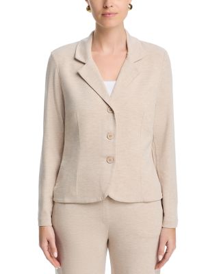French Terry Three Button Blazer