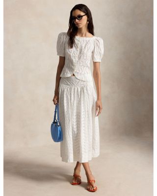 Eyelet Maxi Skirt