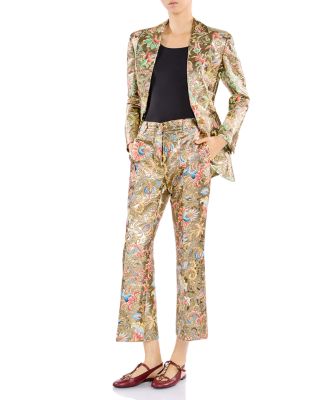 Metallic Flare Trousers