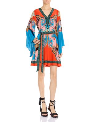 Silk Belted Mini Dress