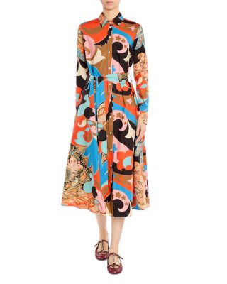 Belted Midi Shirt Dress