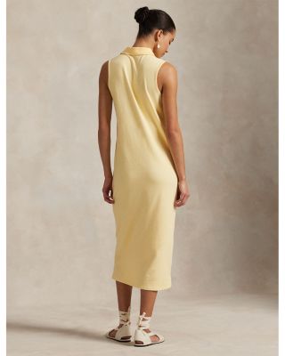 Stretch Cotton Sleeveless Polo Dress