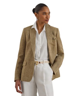 Linen Herringbone Blazer
