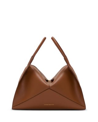 Victoria Pli&eacute; Medium Leather Top Handle Bag