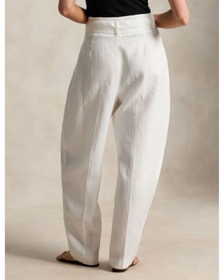 Linen Tapered Wrap Pants