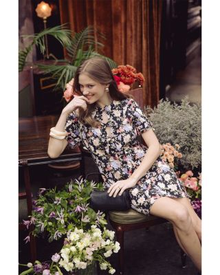 Bow Detail Keyhole Mini Dress