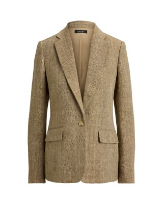 Linen Herringbone Blazer