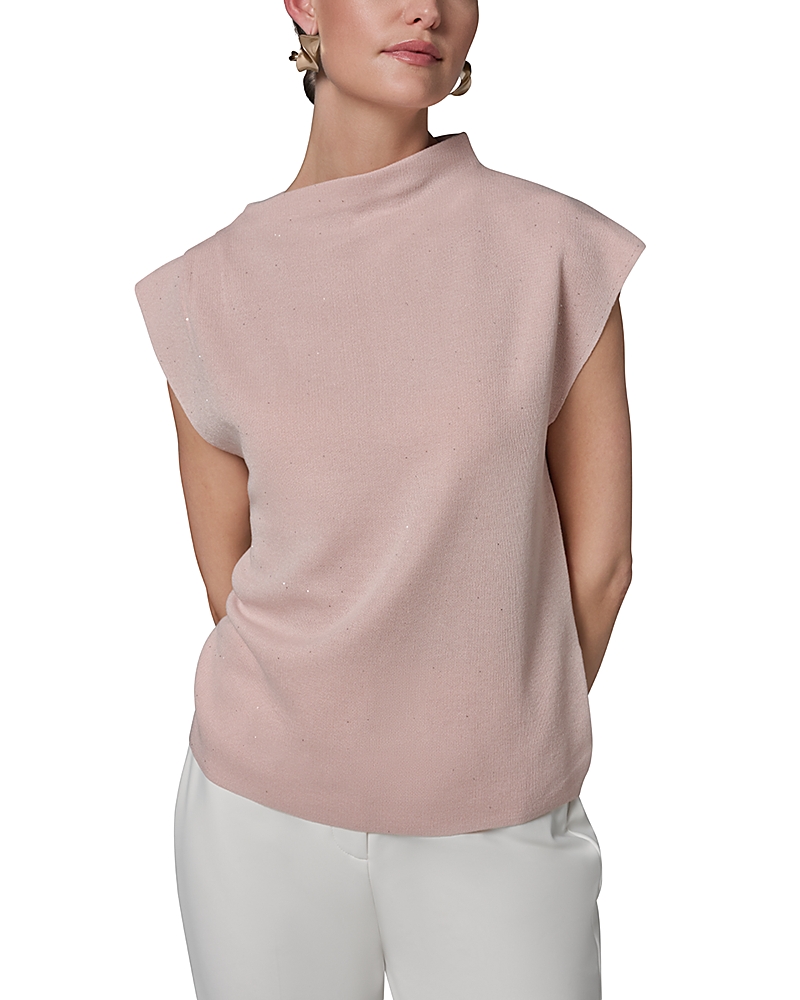 Donna Karan New York Asymmetric Mock Neck Sweater