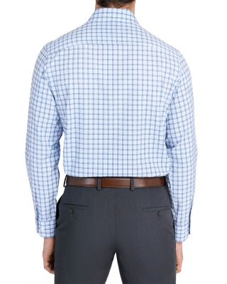Slim Fit Plaid Performance Dress Shirt