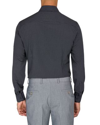 Slim Fit Dot Performance Dress Shirt