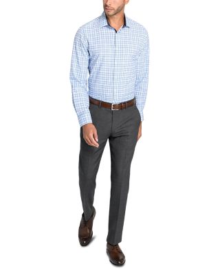 Slim Fit Plaid Performance Dress Shirt