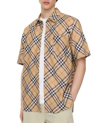  Relaxed Fit Check Linen Shirt