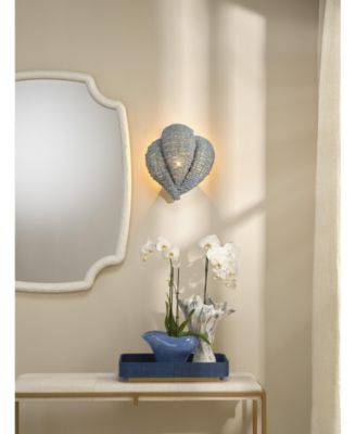  Anguilla1-Light Wood Beaded Wall Sconce