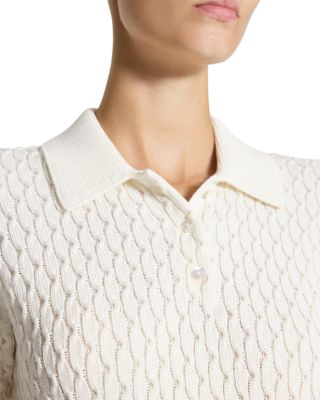 Cable Knit Polo Shirt