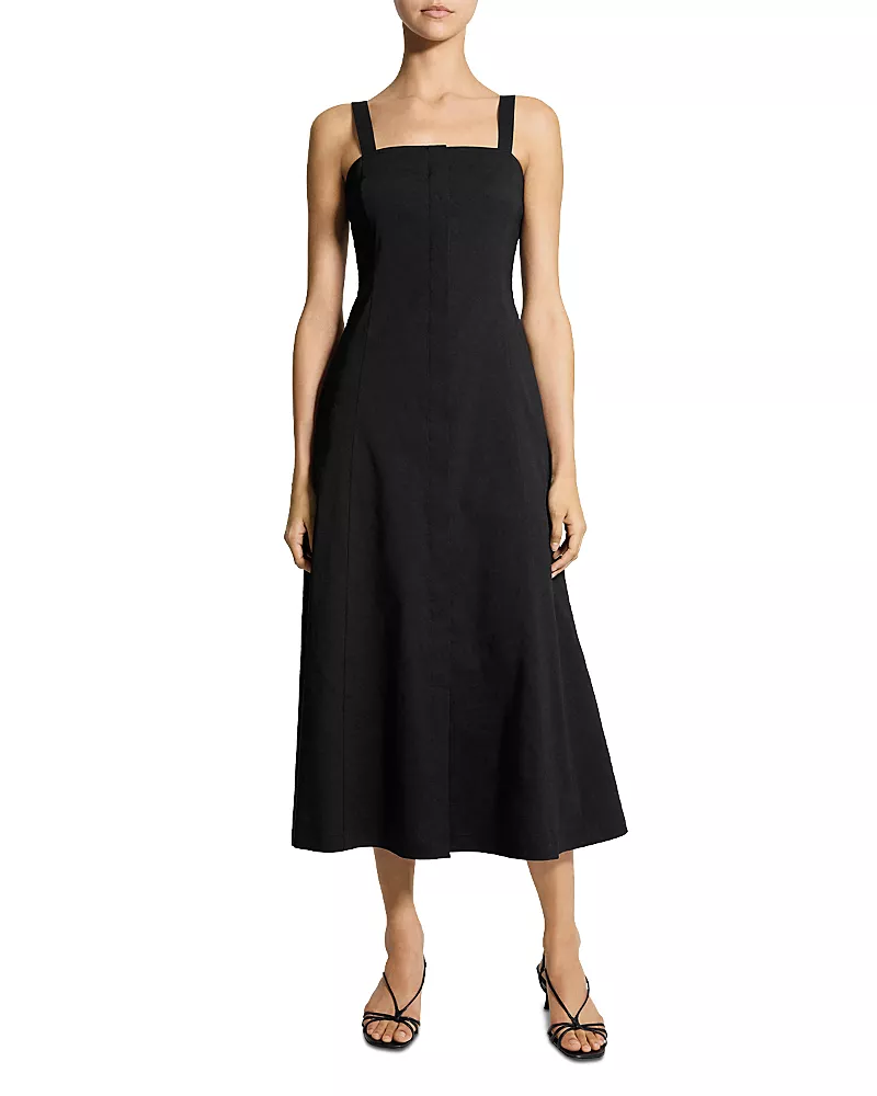 Theory Square Neck Midi Dress
