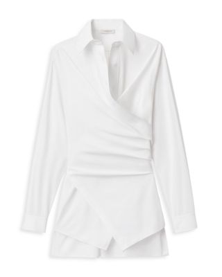 Long Sleeve Convertible Oversized Blouse